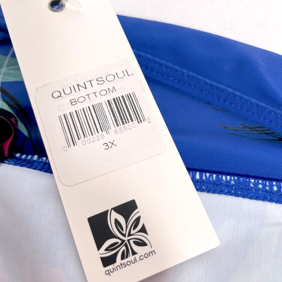 Blue Bikini Swim Skirt with Built in Bikini Bottoms Size 3X - Picture 6 of 7